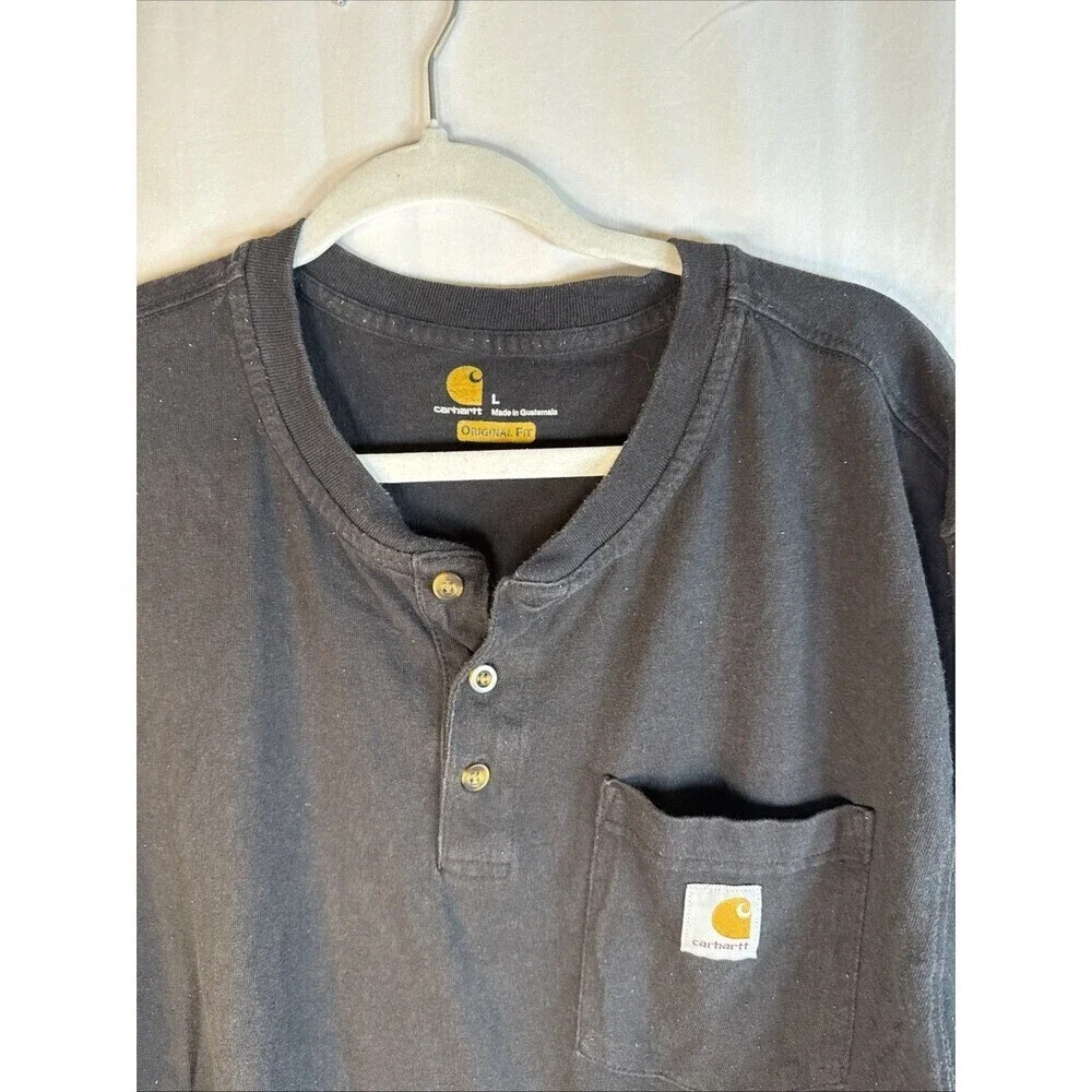 Men’s Carhartt Black Short Sleeve T Shirt Size Large Preowned